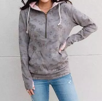 Толстовка с застежкой-молнией на половину длины с зачарованными цветами AMPERSAND AVE, цвет enchanted florals