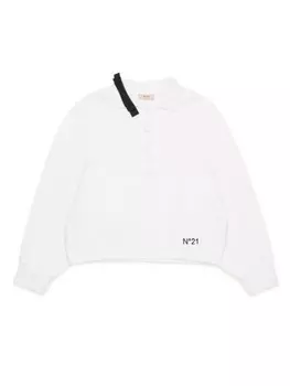 Толстовка с застежкой на пуговицы N21 Kids, белый