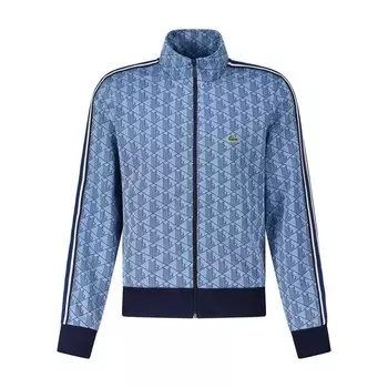 Толстовка с жаккардовой монограммой и логотипом. Lacoste, синий