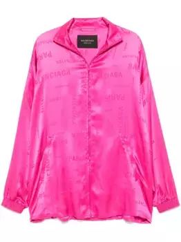 Толстовка с жаккардовым логотипом BALENCIAGA, розовый