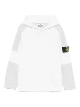Толстовка с значком компаса Stone Island Junior, нейтральный цвет