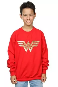 Толстовка с золотой эмблемой Wonder Woman 84 DC Comics, красный