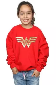 Толстовка с золотой эмблемой Wonder Woman 84 DC Comics, красный