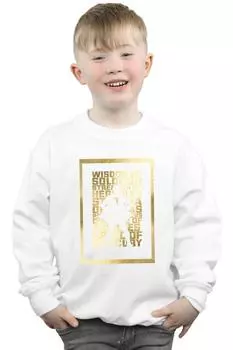 Толстовка с золотым текстом Shazam DC Comics, белый