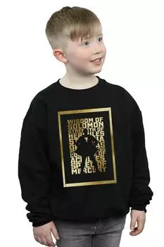 Толстовка с золотым текстом Shazam DC Comics, черный