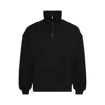 Толстовка Saint Laurent Half Zip Sweatshirt, черный