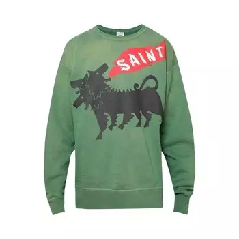 Толстовка Saint Michael Cerberus Crewneck 'Green', зеленый
