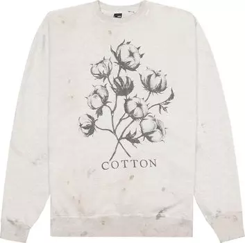 Толстовка Saint Michael Floral Screenprint Graphic Sweatshirt 'Grey', серый