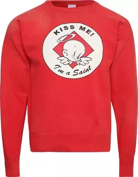 Толстовка Saint Michael Kiss Me Crewneck 'Red', красный