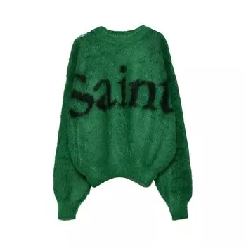 Толстовка Saint Michael Saint Mohair Knit Crewneck, зеленый