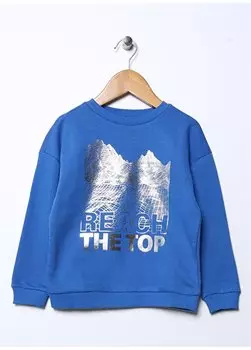 Толстовка Saks для мальчиков с круглым вырезом и длинными рукавами с принтом REACH BOY Limon