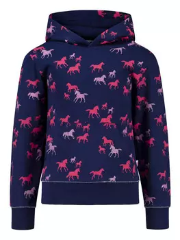Толстовка Salt and Pepper AOP glitter Horse, цвет true navy