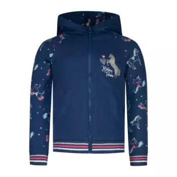 Толстовка SALT AND PEPPER «Spring Bloom», с лошадиным принтом и заклепками, темно-синий