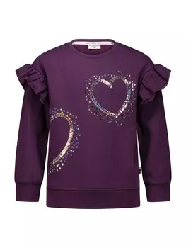 Толстовка Salt and Pepper Sweatshirt Paillettenherzen, цвет blackberry