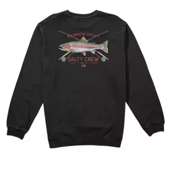 Толстовка Salty Crew Trout mount vintage crew fleec, черный