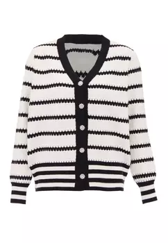 Толстовка SANIKA Strickjacke, белый черный