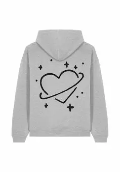 Толстовка SATURN BACK PRINT UNISEX HEAVYWEIGHT - Hoodie Mira Paris, пятнистый серый