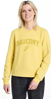 Толстовка Saucony Rested Crew, цвет Sulphur Heather Graphic
