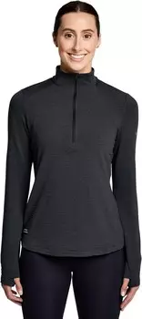 Толстовка Saucony Triumph 3-D 1/2 Zip, цвет Black Heather