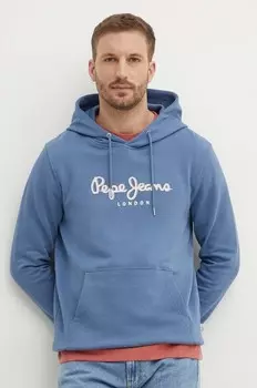 Толстовка SAUL HOODIE из хлопка Pepe Jeans, синий