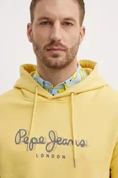 Толстовка SAUL HOODIE из хлопка Pepe Jeans, желтый