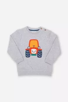 Толстовка «Счастливый трактор» Kite, серый