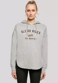 Толстовка SCHLITTENFAHREN WEIHNACHTEN - Hoodie F4NT4STIC, серый