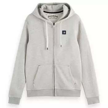 Толстовка Scotch & Soda Essential Logo Badge Full Zip, серый