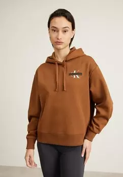 Толстовка SEASONAL MONOLOGUE HOODIE Calvin Klein Jeans, коричневый