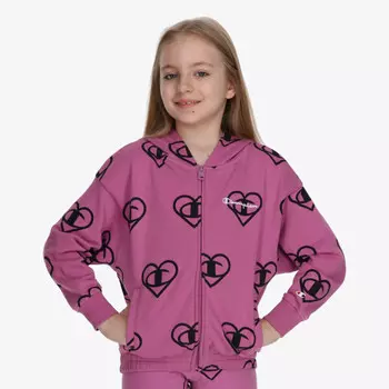 Толстовка сердце Champion, фиолетовый