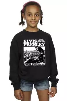 Толстовка «Сердцеедка» Elvis Presley, черный