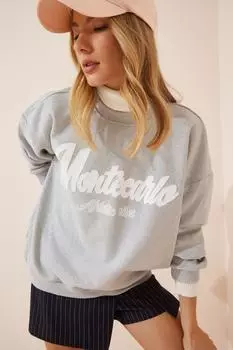 Толстовка - Серый - Классический крой Happiness stanbul, серый