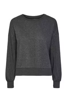 Толстовка - Серый - Классический крой PIECES, серый