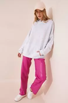 Толстовка - Серый - Oversize Happiness stanbul, серый