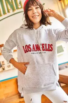 Толстовка - Серый - Oversize Olalook, серый