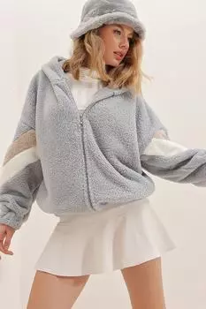 Толстовка - Серый - Oversize Trend Alaat Stili, серый