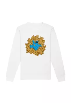 Толстовка SESAMSTRASSE COOKIE MONSTER BAD F4NT4STIC, белый