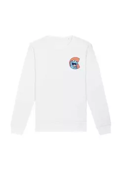 Толстовка SESAMSTRASSE COOKIE MONSTER "C" F4NT4STIC, белый