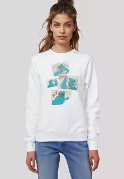 Толстовка SESAMSTRASSE COOKIE MONSTER CRUNCH CRACK RIP F4NT4STIC, белый
