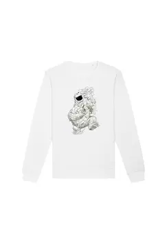 Толстовка SESAMSTRASSE COOKIE MONSTER PENCIL DRAWING F4NT4STIC, белый