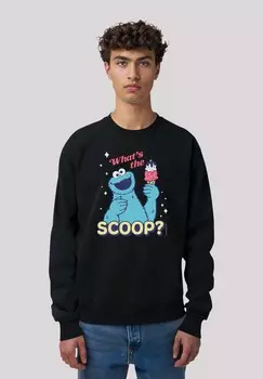 Толстовка SESAMSTRASSE COOKIE MONSTER SCOOP F4NT4STIC, черный