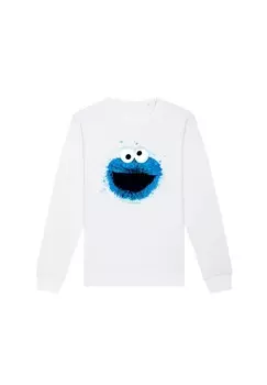 Толстовка SESAMSTRASSE COOKIE MONSTER WATERCOLOR F4NT4STIC, белый