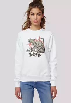 Толстовка SESAMSTRASSE OSCAR SAVE YOURSELF F4NT4STIC, белый