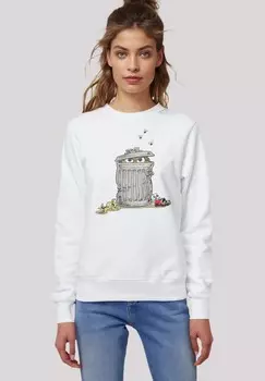 Толстовка SESAMSTRASSE OSCAR TRESH BOX F4NT4STIC, белый