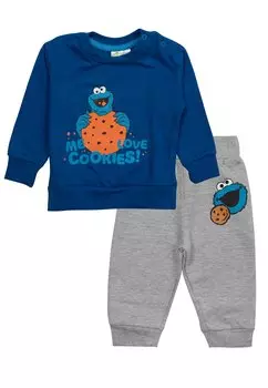 Толстовка SET-KRMELMONSTER UNISEX MI Sesamstrasse, цвет grau/blau