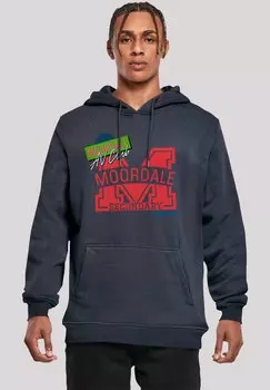 Толстовка SEX EDUCATION MOORDALE M COLLAGE NETFLIX TV SERIES - Hoodie F4NT4STIC, темно-синий