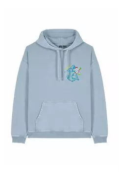 Толстовка SHARK EMBROIDERY UNISEX VINTAGE - Hoodie Mira Paris, светло-голубой