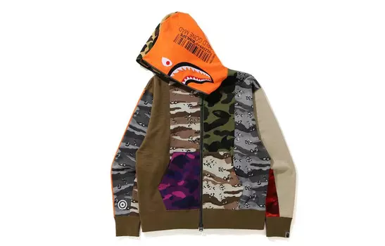 Толстовка Shark Series для мужчин, камуфляж A Bathing Ape, цвет Camouflage