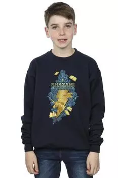 Толстовка Shazam Fury Of The Gods Golden Animal Bolt DC Comics, темно-синий