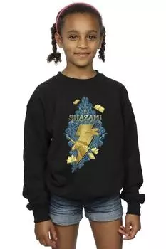 Толстовка Shazam Fury Of The Gods Golden Animal Bolt DC Comics, черный
